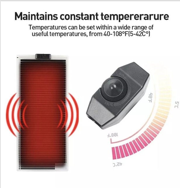 Reptile Heat Mat Pad with Adjustable Temperature (5W)